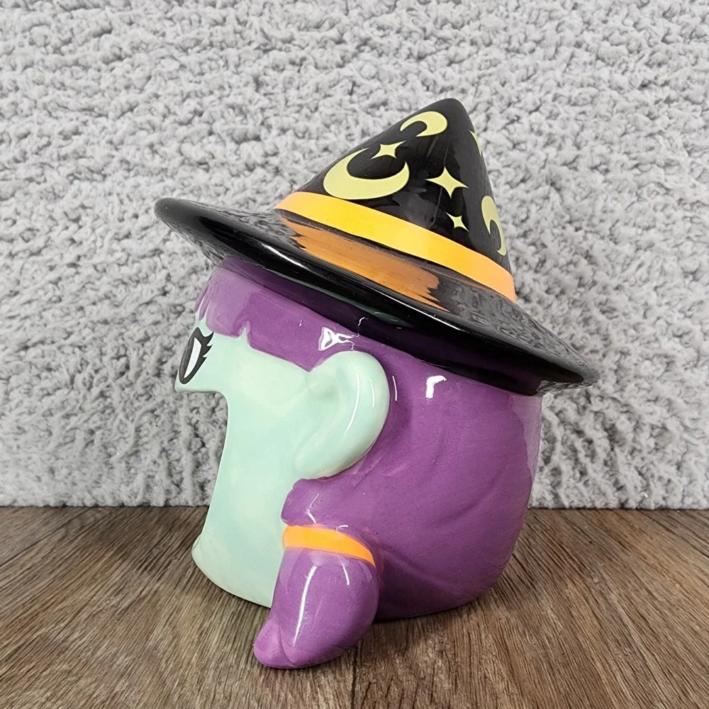 Target‎ Halloween Witch Candy Bowl Sponge Holder Mint Green Purple Celestial Hat